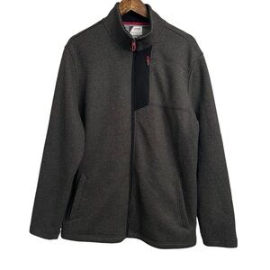 Izod Performx Full Zip Sweatshirt Jacket Men’s Large Gray Pockets Golf